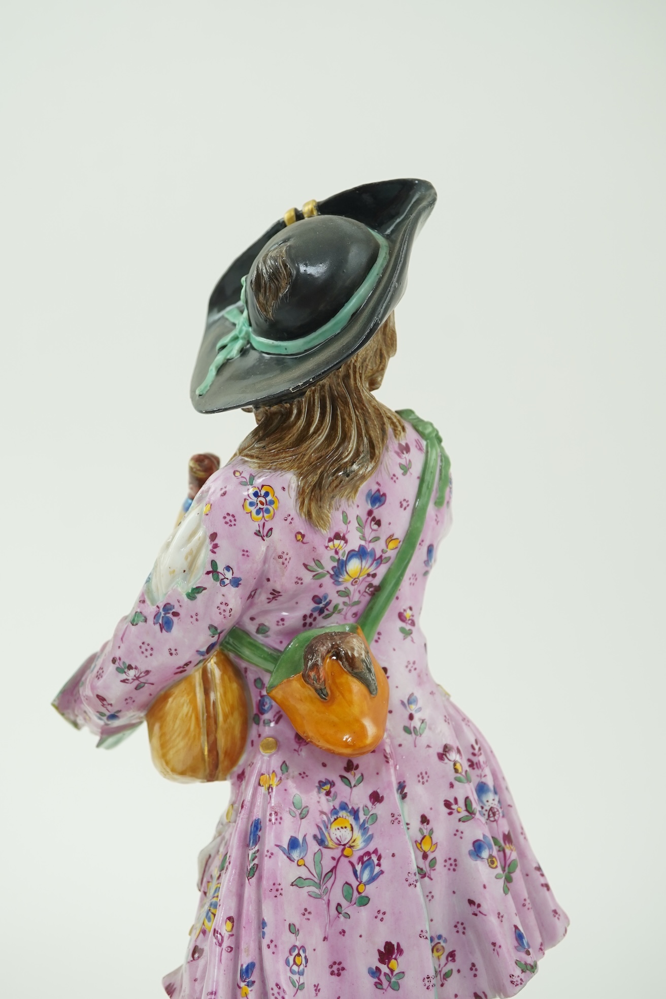 A pair of large Meissen figures of musicians, 19th century